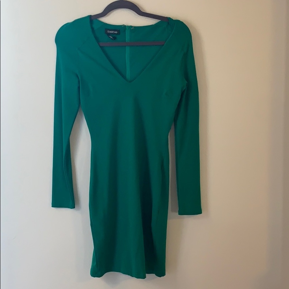 bebe Green Bodycon Dress